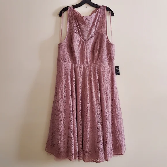 NWT Torrid Mauve Pink Tulle Lace Skate Mini Dress Semi Formal Size 20 - Picture 14 of 14